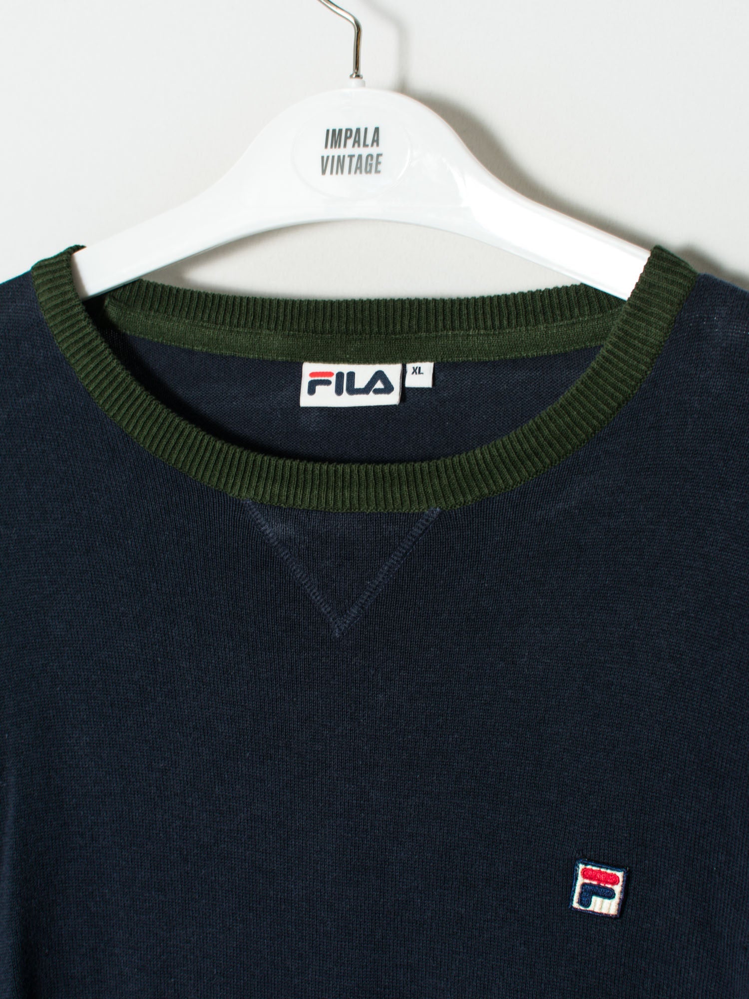 Fila Navy Blue & Green Light Sweater