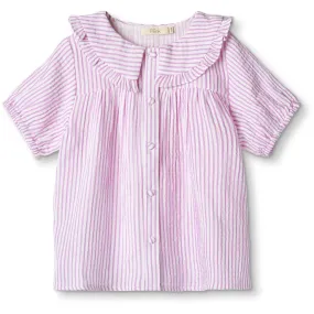 Fliink Cloud Dancer Pink Stripe Ciao Stripe SS Shirt