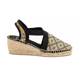 Floral Cotton Blend Wedges For Women - Terra-GE