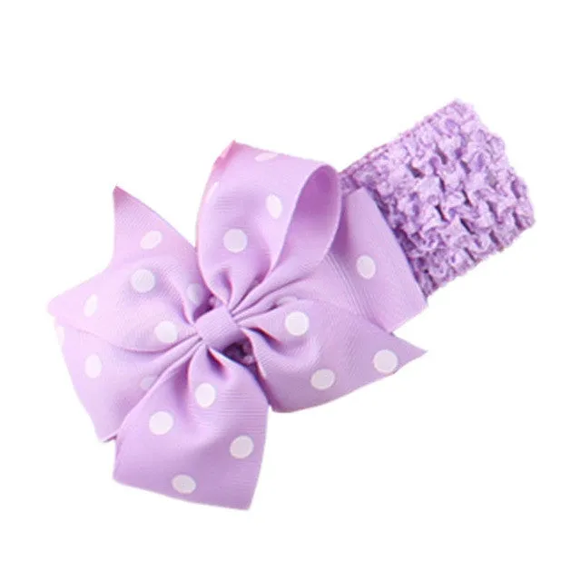 Girl Hair Accessories Bunny Bow Dot Flower Headband Summer Style Head Wear Hair Bow Haaraccessoires#121 SM6