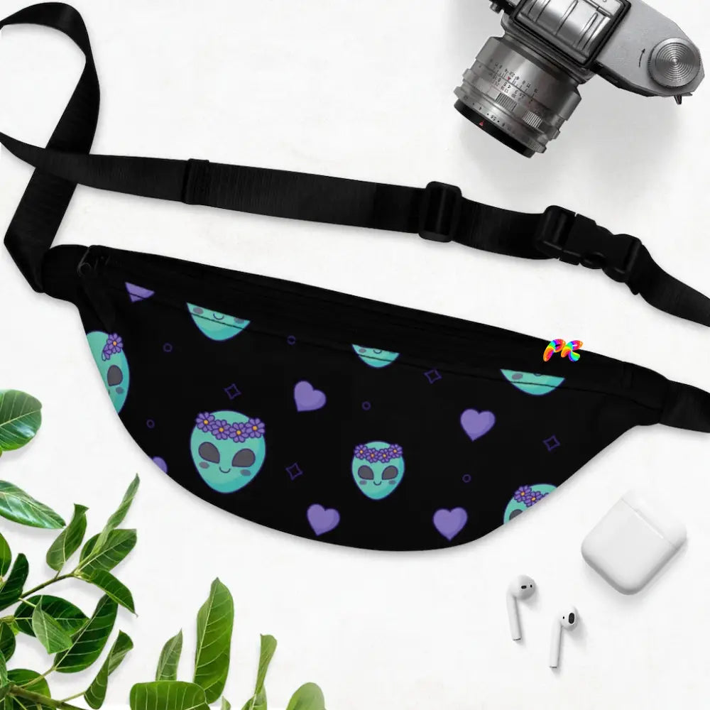 Green and Purple Alien Fanny Pack