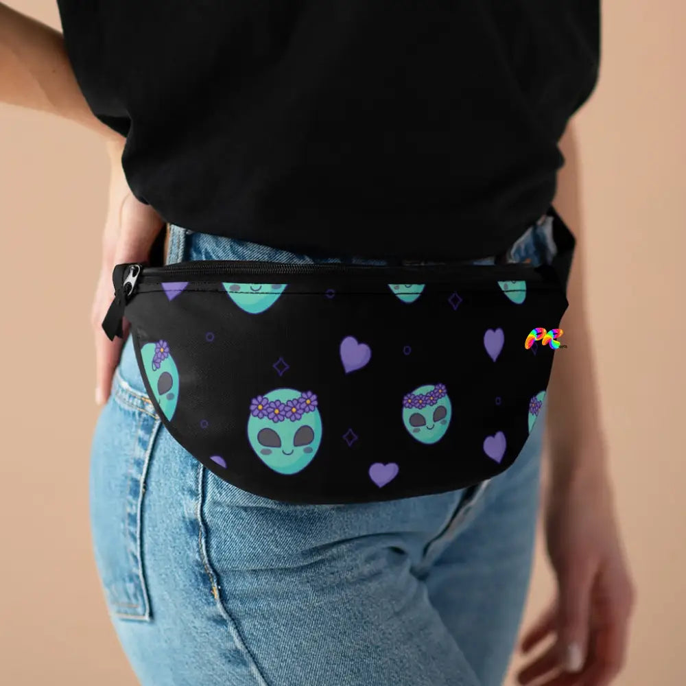 Green and Purple Alien Fanny Pack