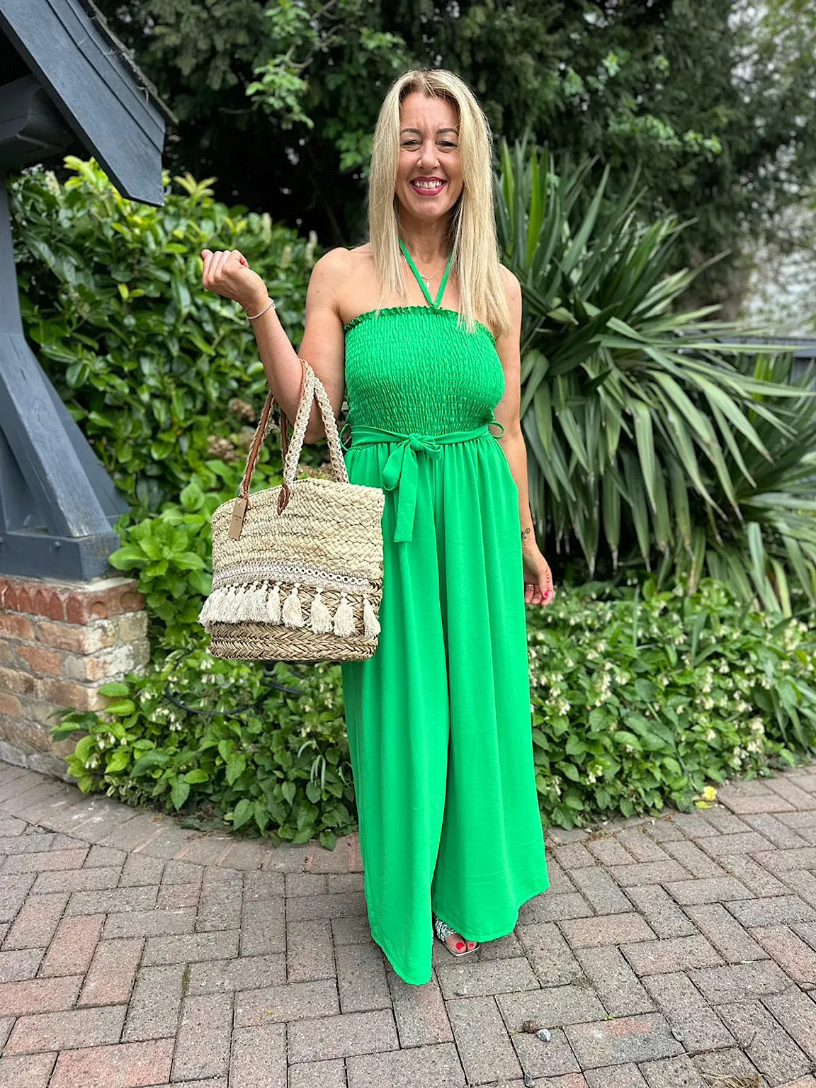 Green Wide Leg Jumpsuit Melanie