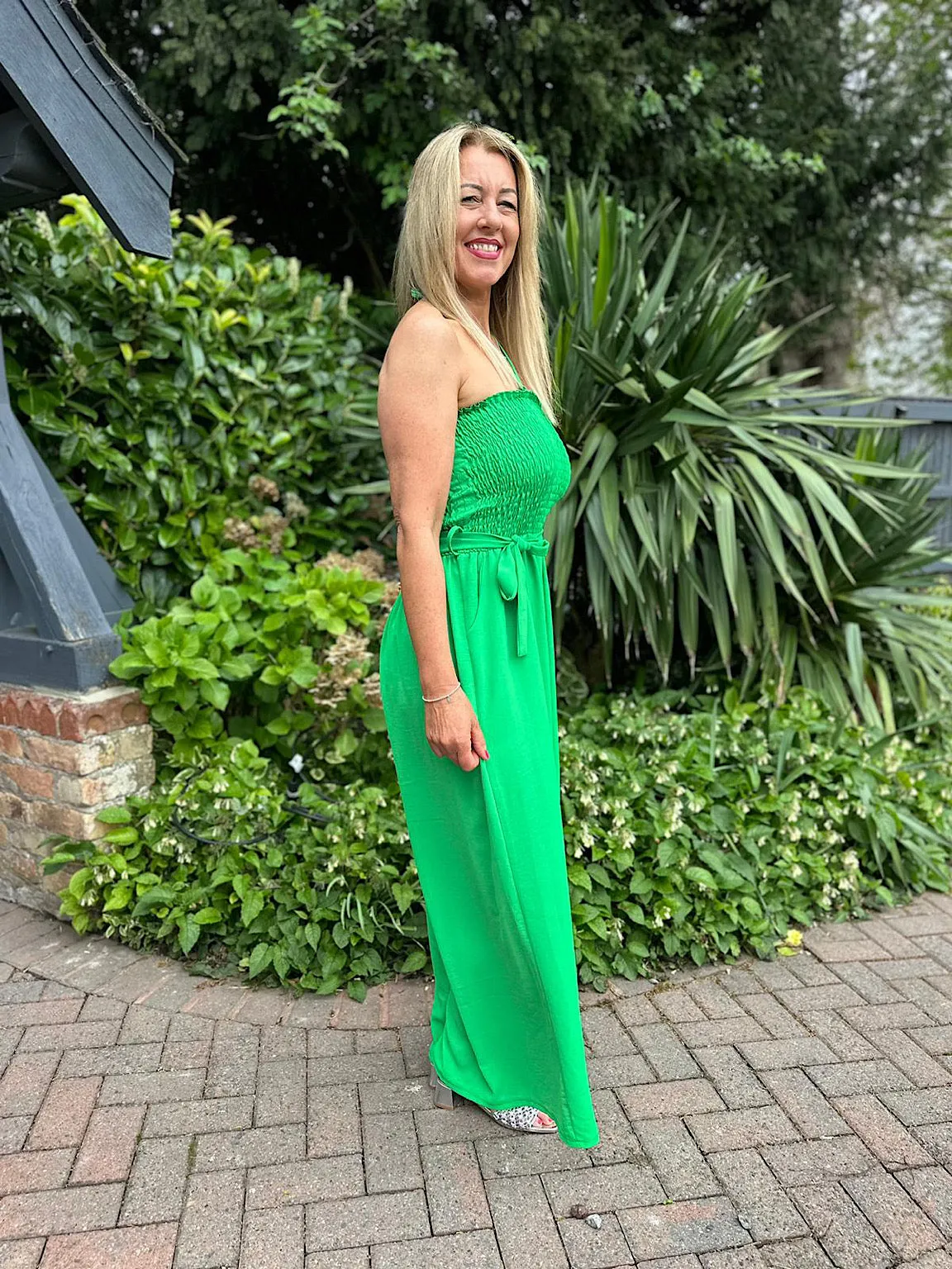 Green Wide Leg Jumpsuit Melanie