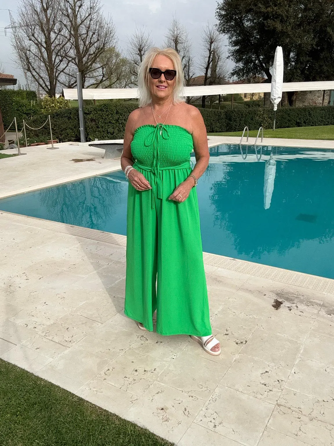 Green Wide Leg Jumpsuit Melanie