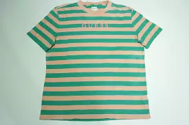 Guess Los Angeles Pink Green Striped Short Sleeved T-Shirt