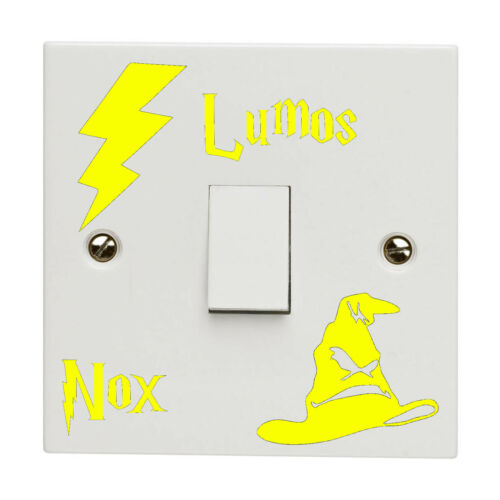 Harry Potter Light Switch Sticker Decal Lumos Nox Lightswitch Vinyl Black Gold