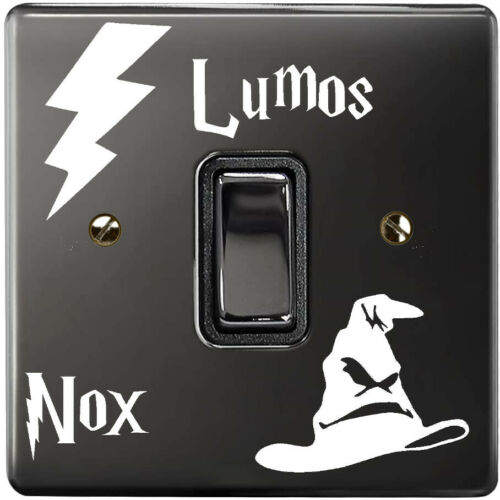 Harry Potter Light Switch Sticker Decal Lumos Nox Lightswitch Vinyl Black Gold