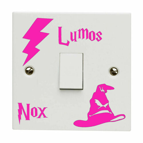 Harry Potter Light Switch Sticker Decal Lumos Nox Lightswitch Vinyl Black Gold