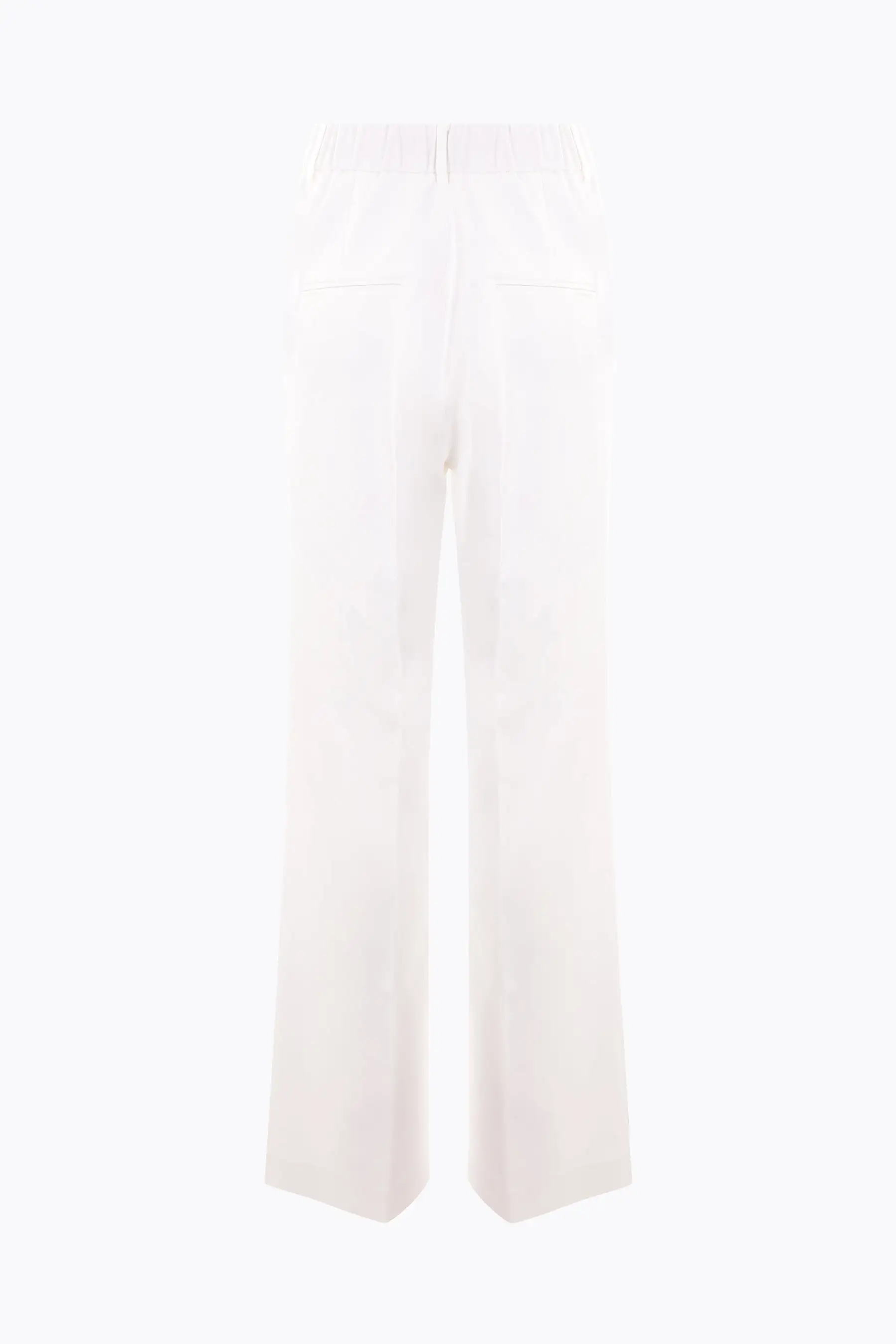 high-waisted flared twill pants