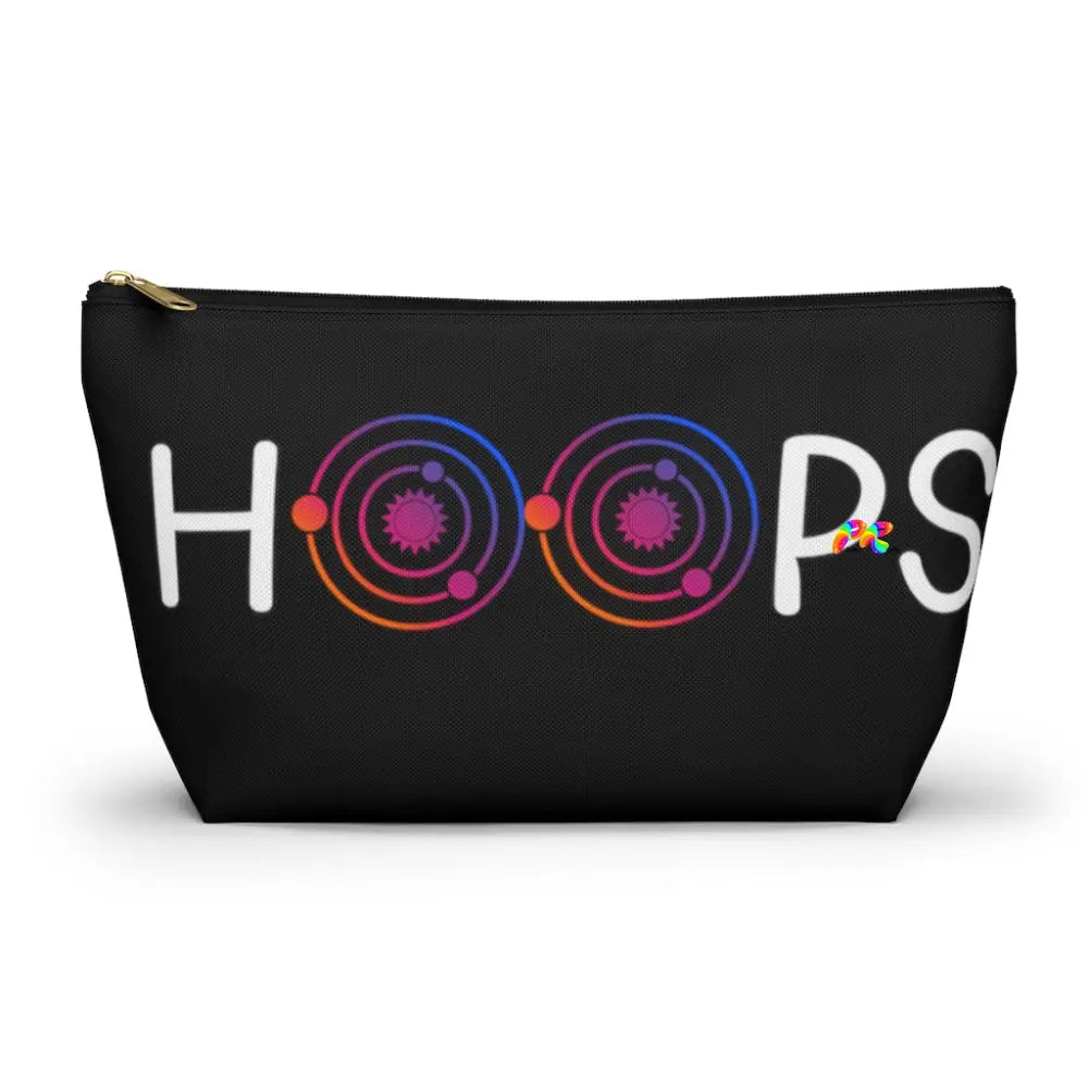 Hoops Black Makeup Bag w T-bottom