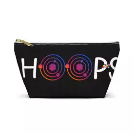 Hoops Black Makeup Bag w T-bottom