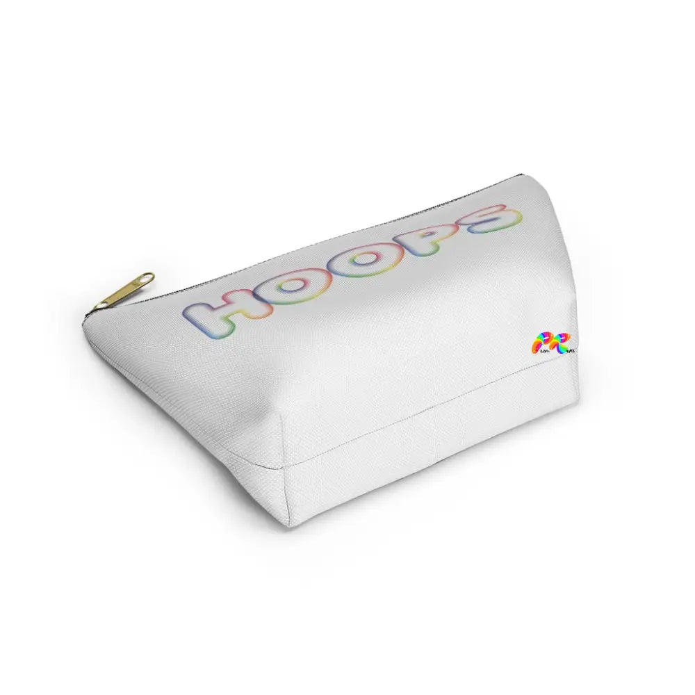 Hoops White Makeup Bag