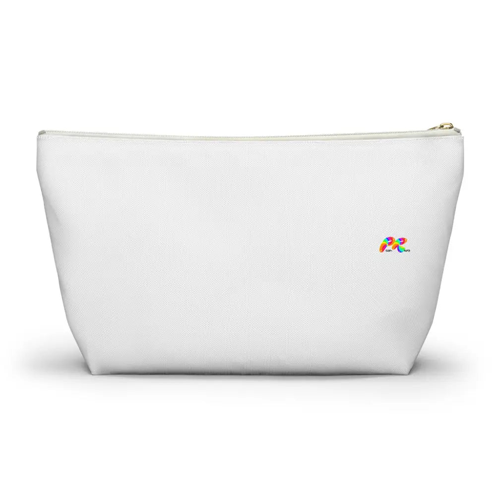 Hoops White Makeup Bag