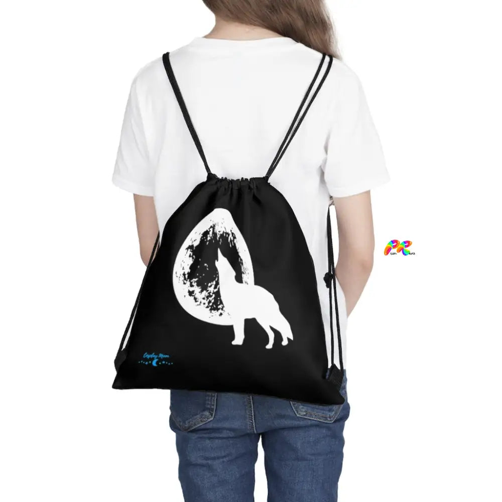 Howling Wolf Outdoor Drawstring Bag