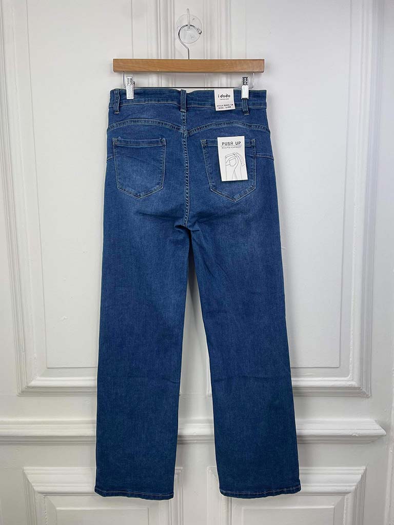 I Dodo Wide Leg Jeans - Mid Blue