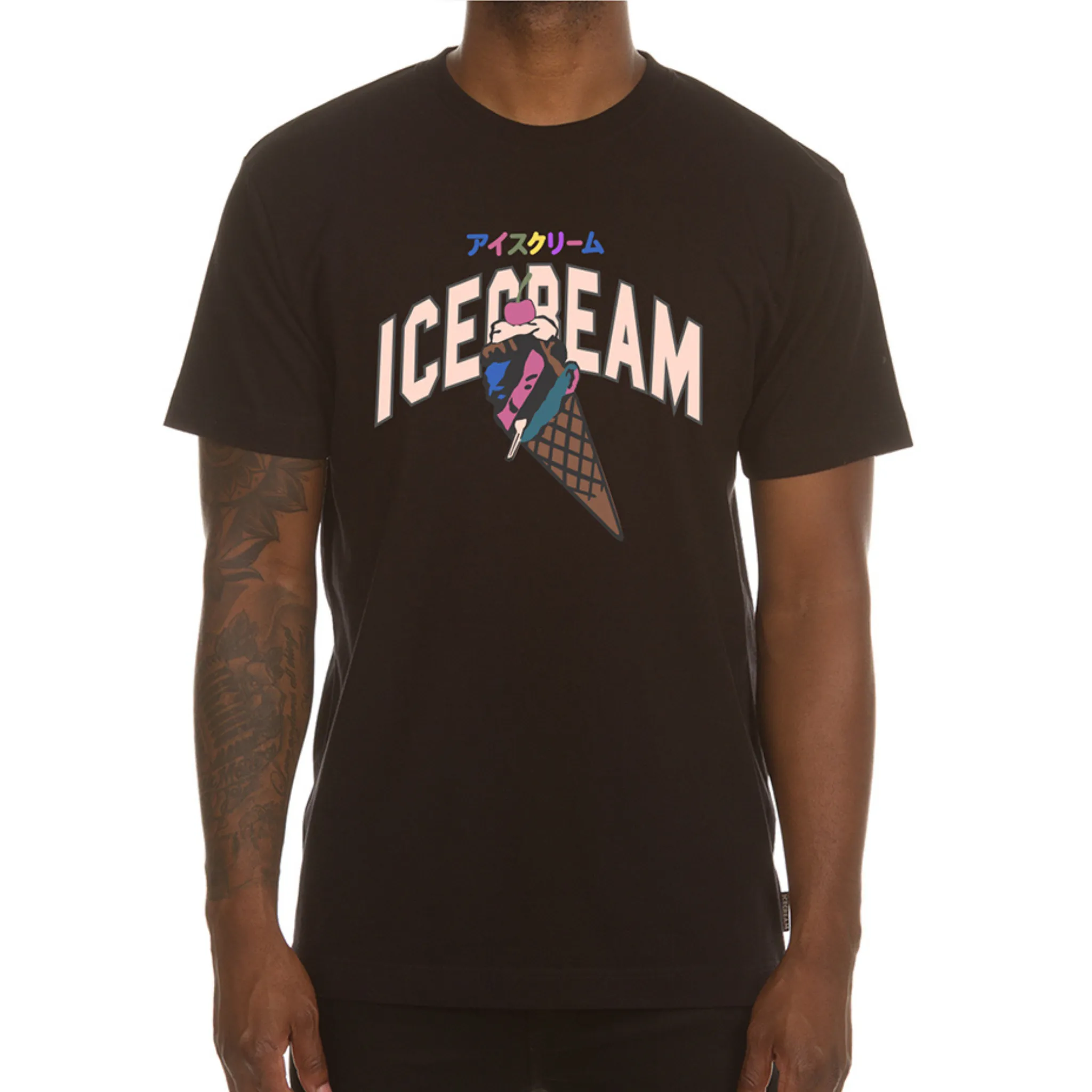 Ice Cream Yikes Stripes SS Tee (Black)