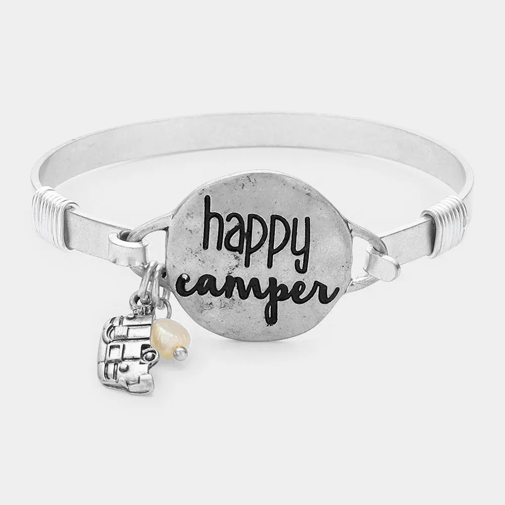 iLLASPARKZ Happy Camper Message Charm Hook Bracelet