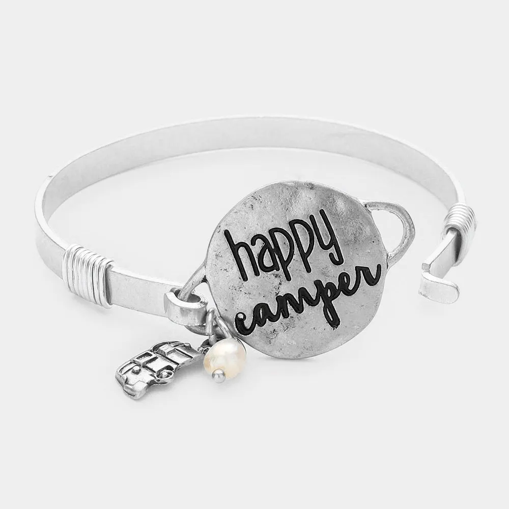 iLLASPARKZ Happy Camper Message Charm Hook Bracelet