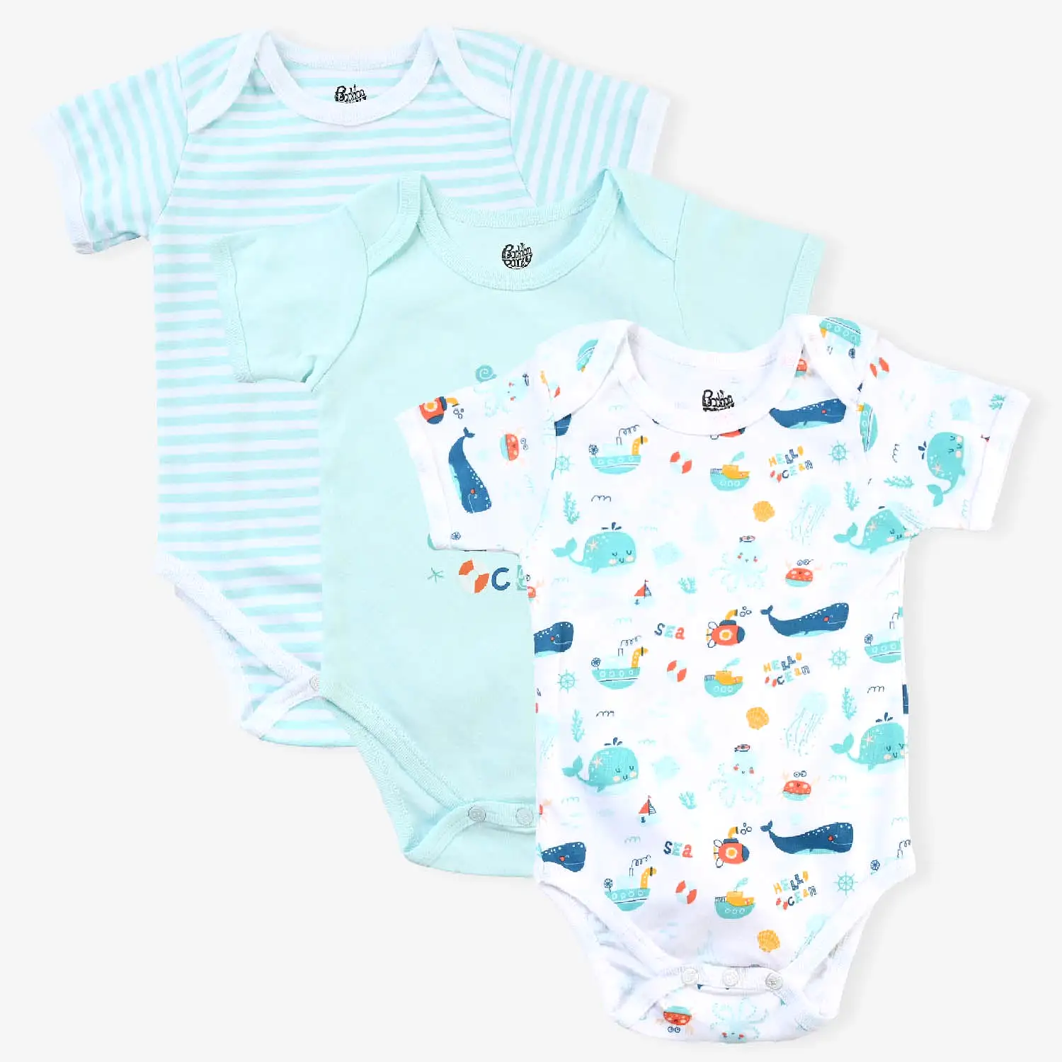 Infant Boys Cotton Poplin Romper Set-mIX