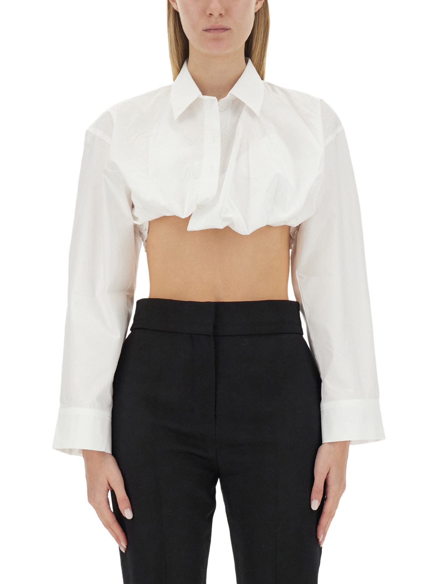 JACQUEMUS    COTTON POPLIN BAHIA COURTE SHIRT