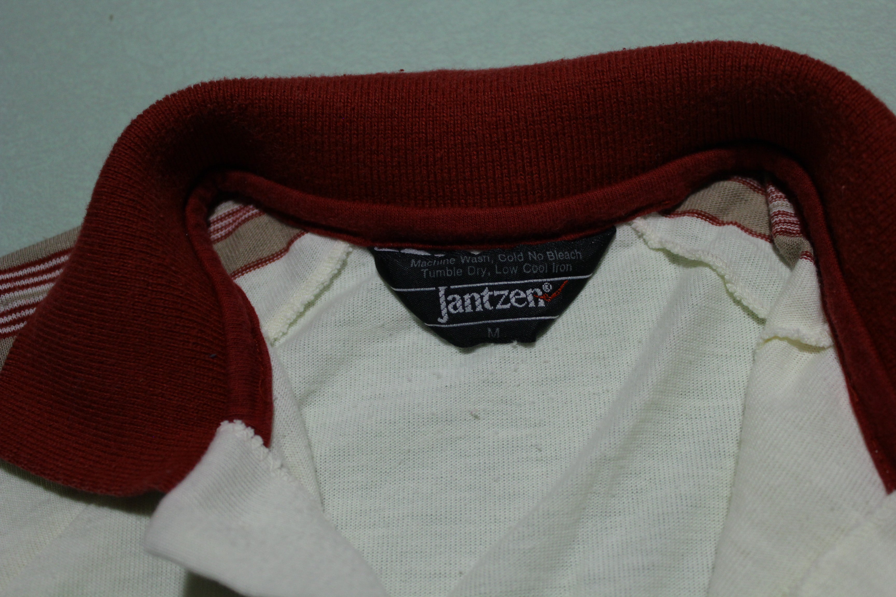 Jantzen Striped Tennis Vintage 80's Golf Polo Shirt