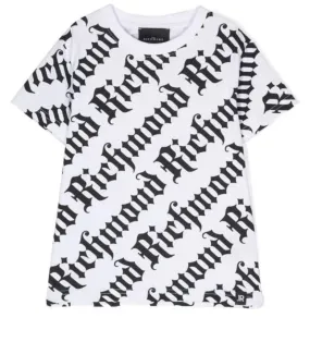 John Richmond All Over Logo White & Black