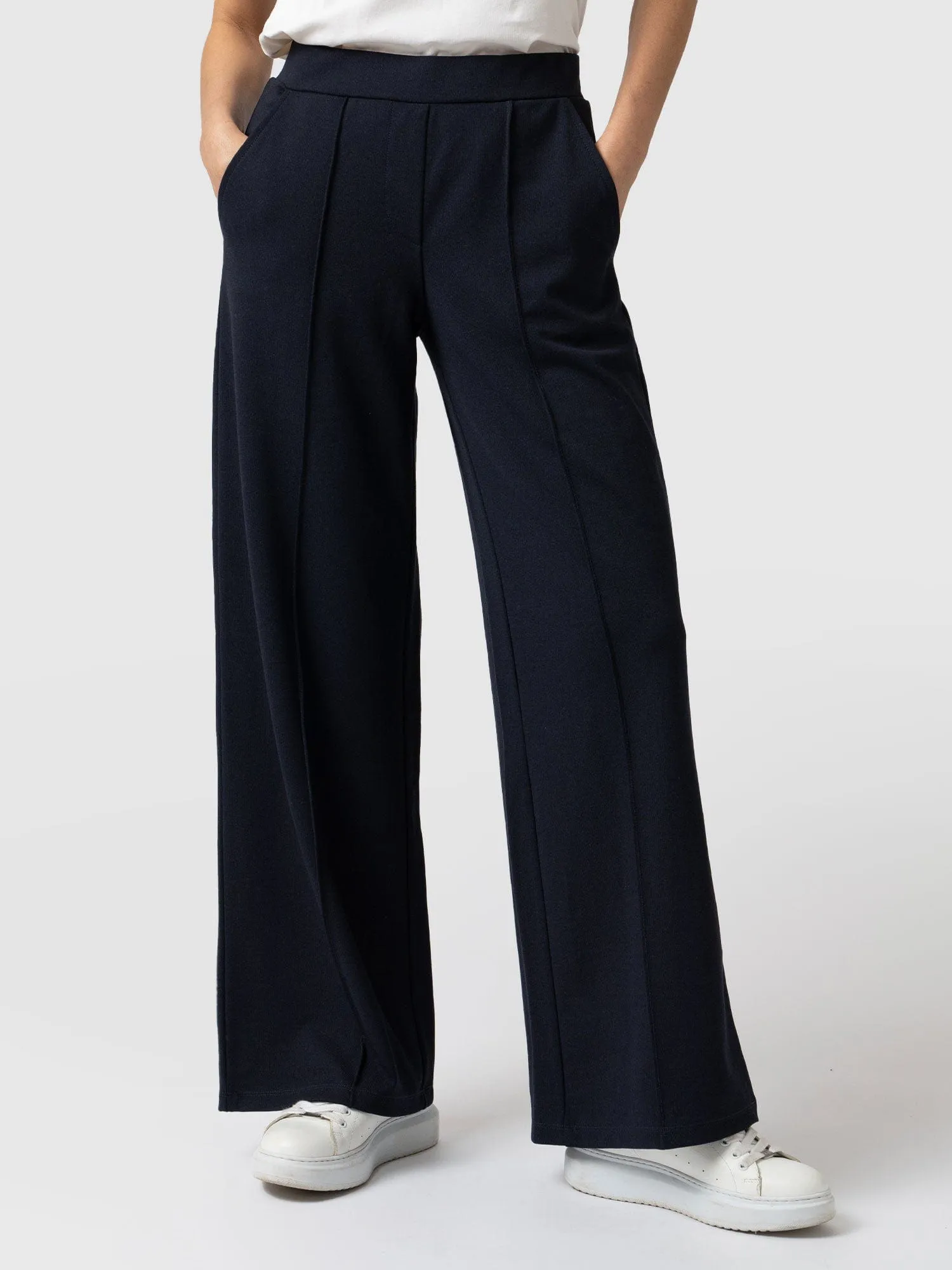 Keller Wide Leg Pant - Navy