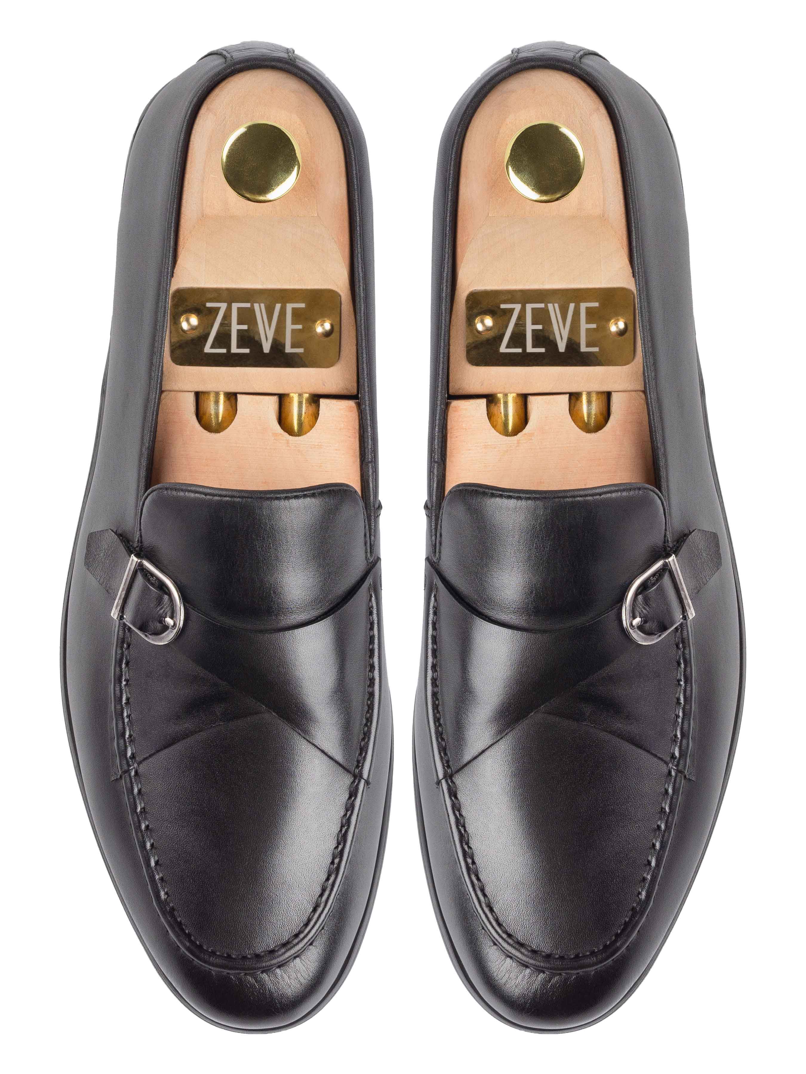 Leo Duo Strap Loafer - Solid Black