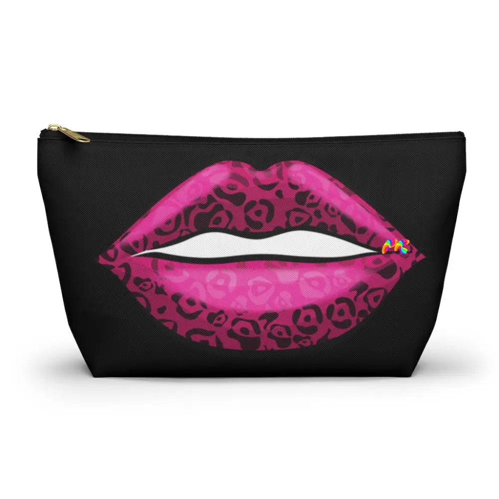 Leopard Print Lips Makeup Bag