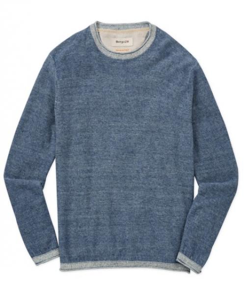 LIGHT BLUE CREW SWEATER