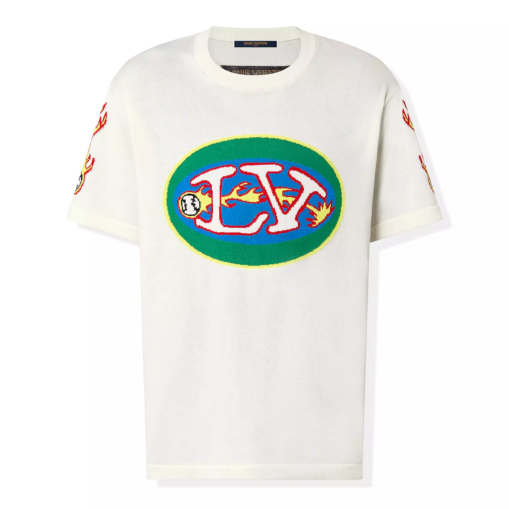 Louis Vuitton Graphic Short Sleeved Crew Neck White T Shirt