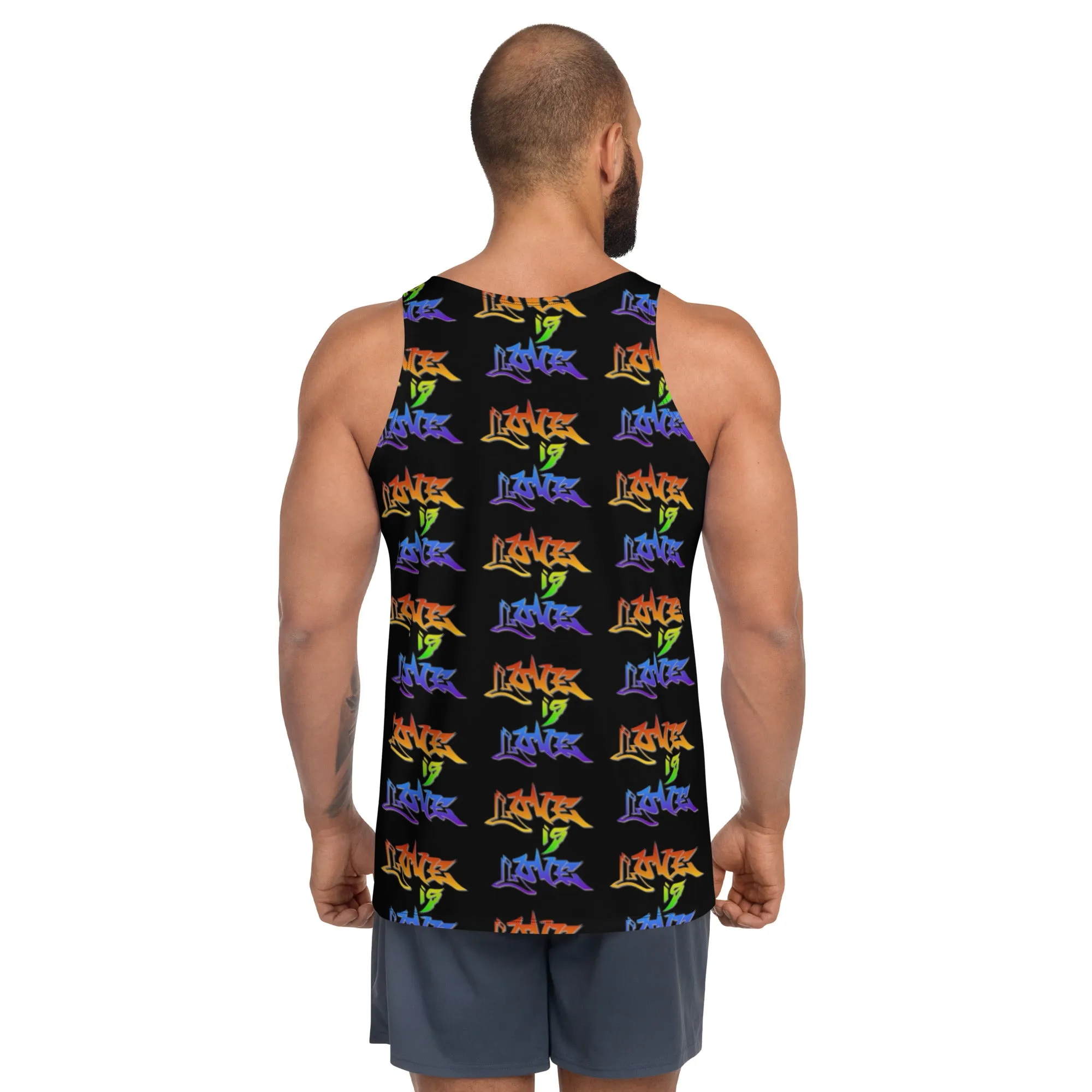 Love is Love Rainbow Graffiti All Over Print Unisex Tank Top