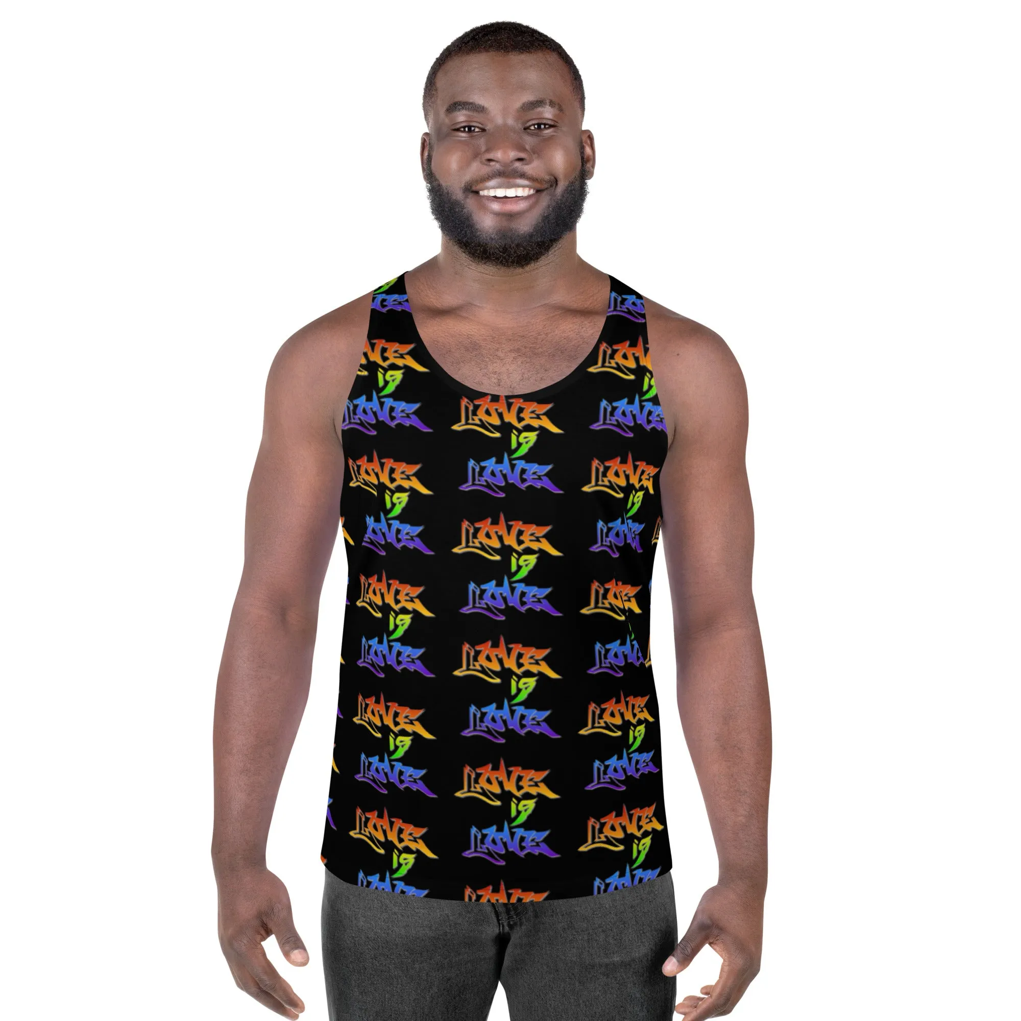 Love is Love Rainbow Graffiti All Over Print Unisex Tank Top