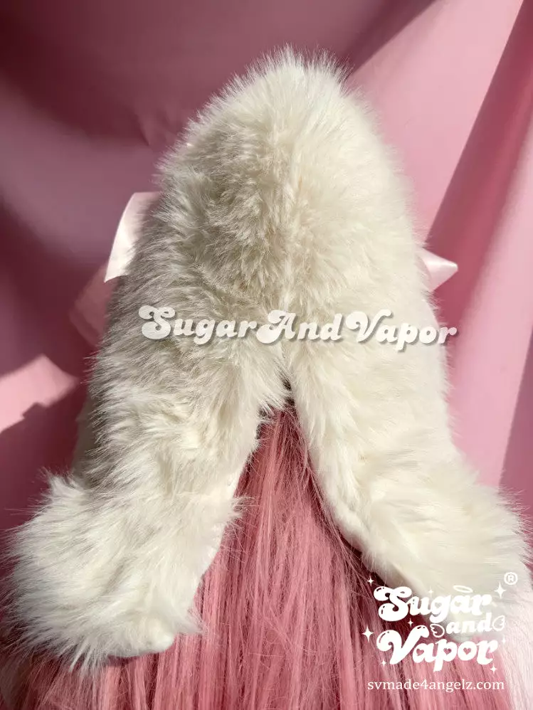 Luxury Furry Bunny One-piece Hat Scarf