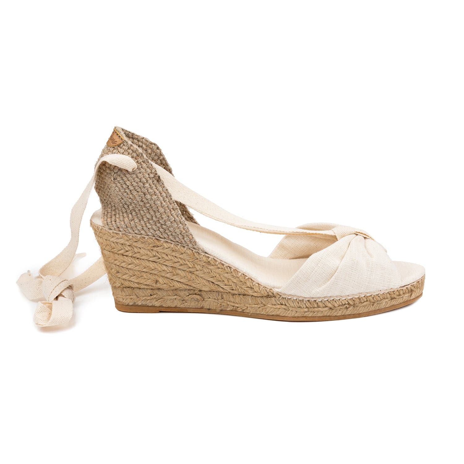 Medium Linen Heel Wedge Espadrille for Women - Piera-5