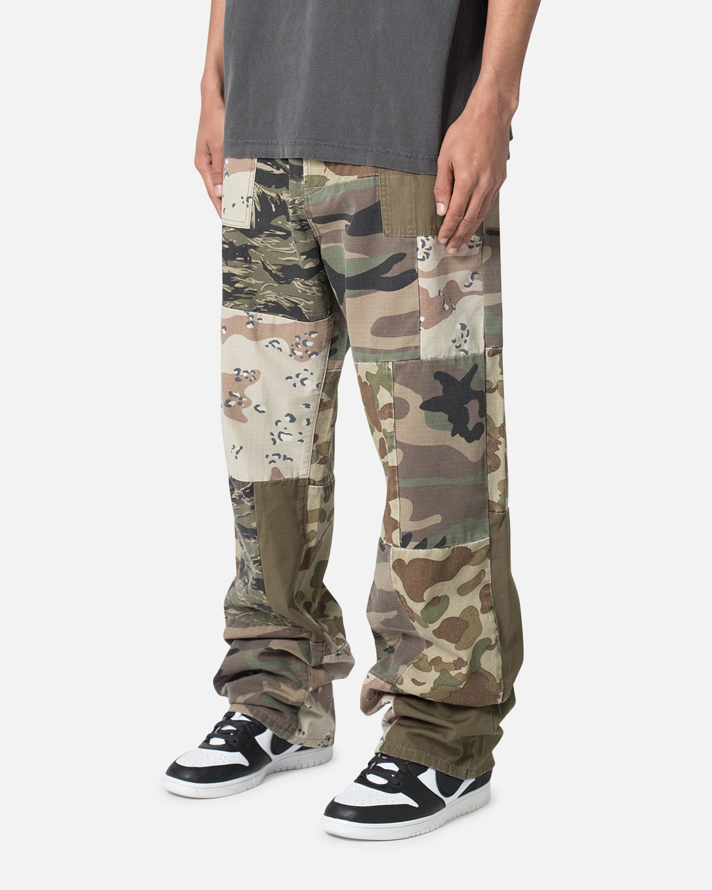 MNML Ultra Baggy Patchwork Denim Jeans Camo