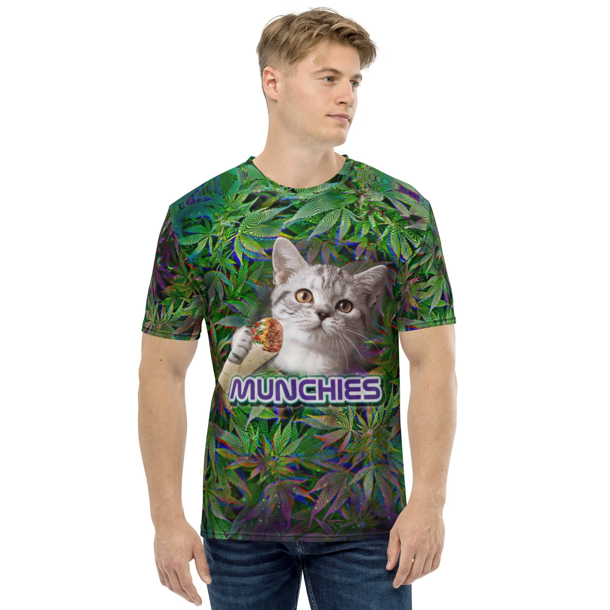 Munchies Cat All Over Print T-Shirt