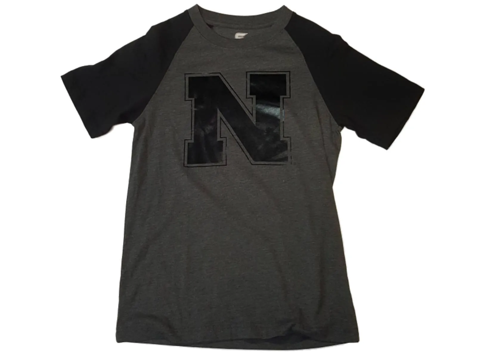 Nebraska Cornhuskers Colosseum Charcoal Gray Black SS Crew Neck T-Shirt (S)