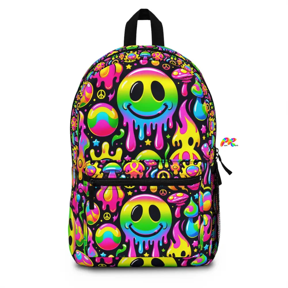 Neon Drip Rave Backpack