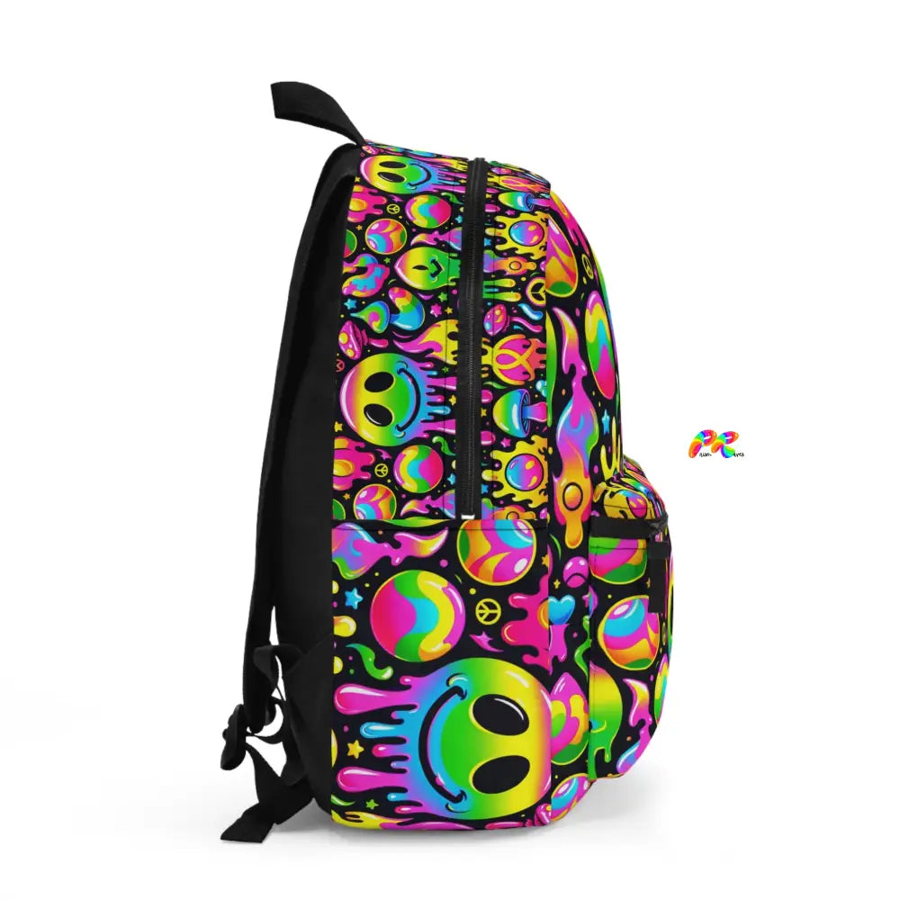 Neon Drip Rave Backpack