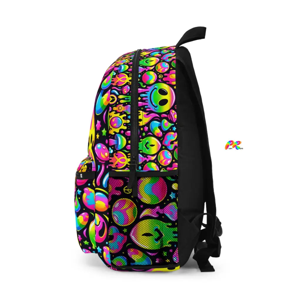 Neon Drip Rave Backpack