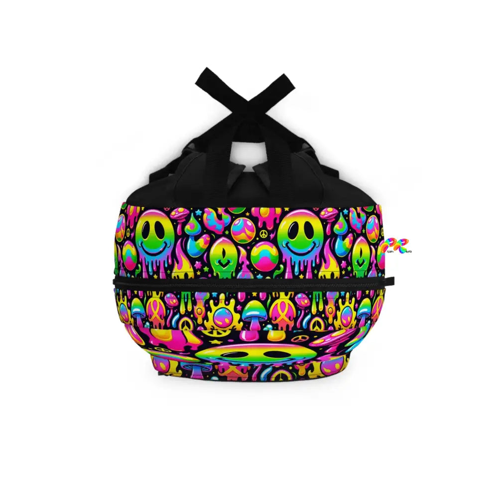 Neon Drip Rave Backpack