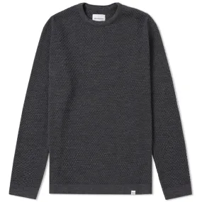 Norse Projects Skagen All Over Bubble KnitCharcoal Melange