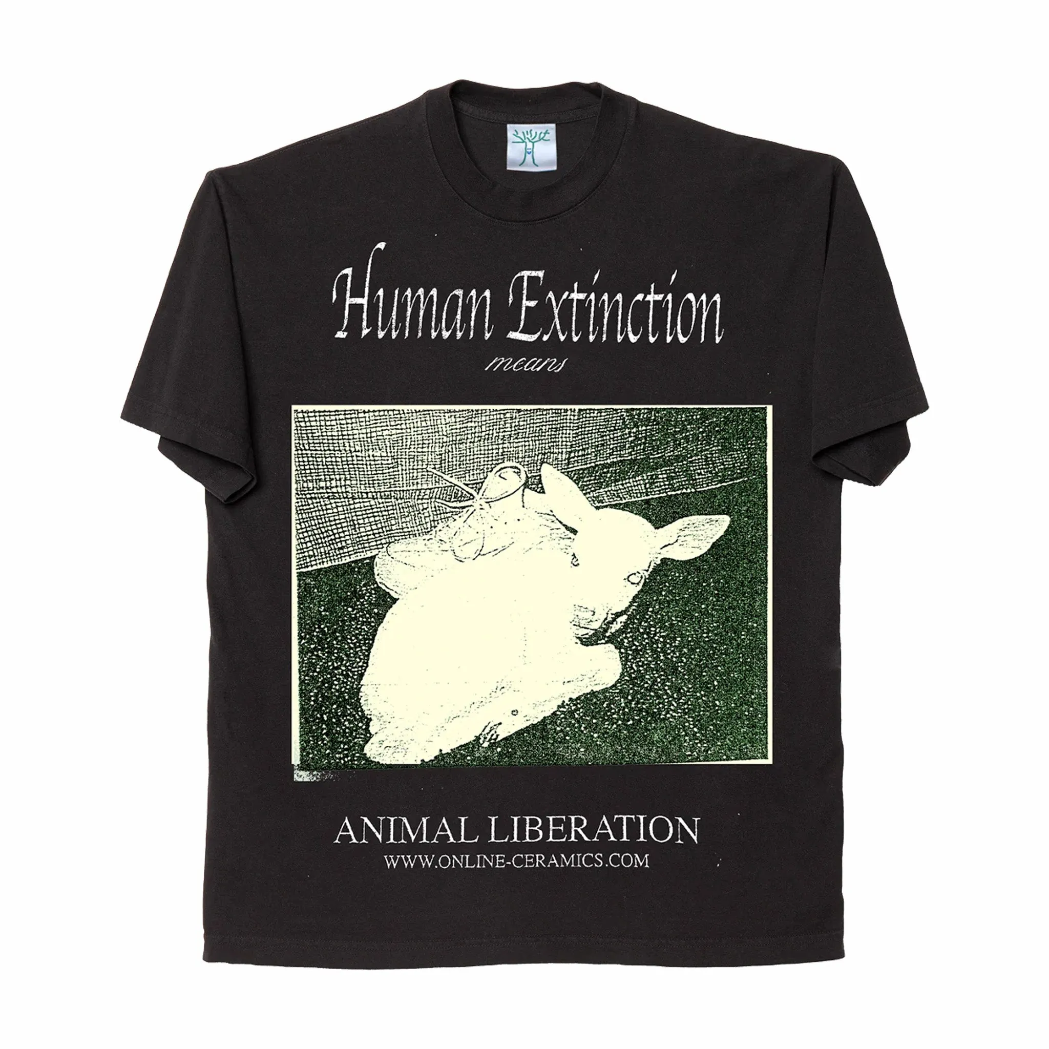 Online Ceramics Animal Liberation SS Tee (Black)