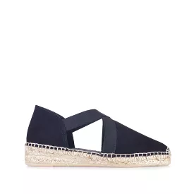 Plain Suede Leather Wedge Espadrille for Women - Enar-A