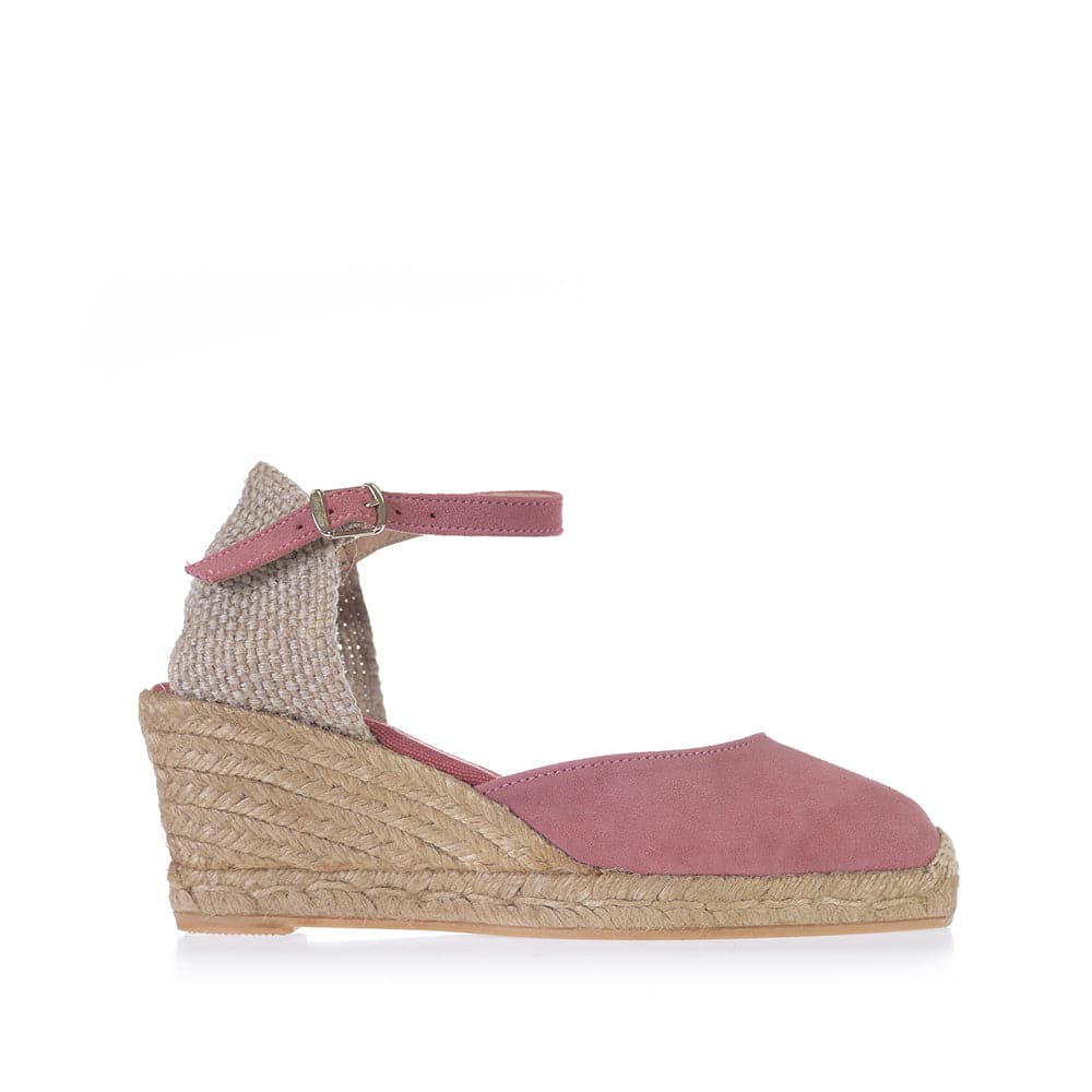 Plain Suede Leather Wedge Espadrille for Women - Lloret-5