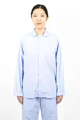 Poplin Pyjama Shirt Pale Clear Blue