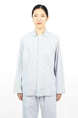 Poplin Pyjama Shirt Placid Blue Stripes