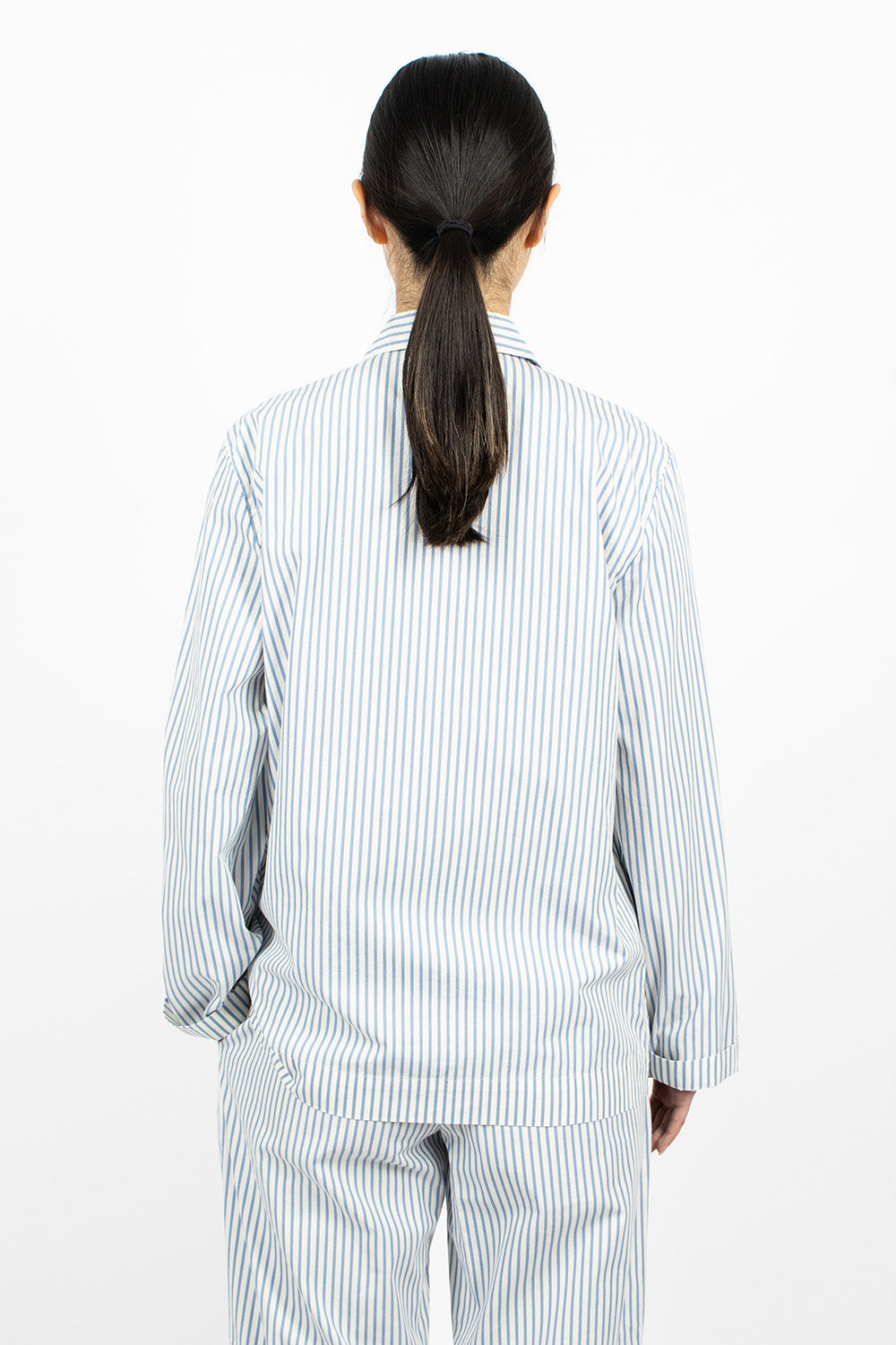 Poplin Pyjama Shirt Placid Blue Stripes